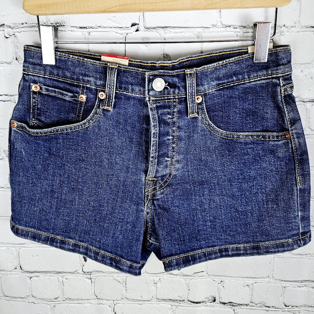 LEVI'S | 501 classic blue jean denim button fly shorts